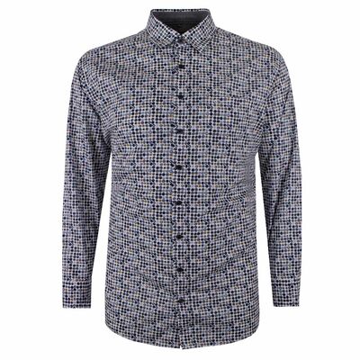 CASA MODA MARBLES L/S SHIRT-shirts casual & business-KINGSIZE BIG & TALL