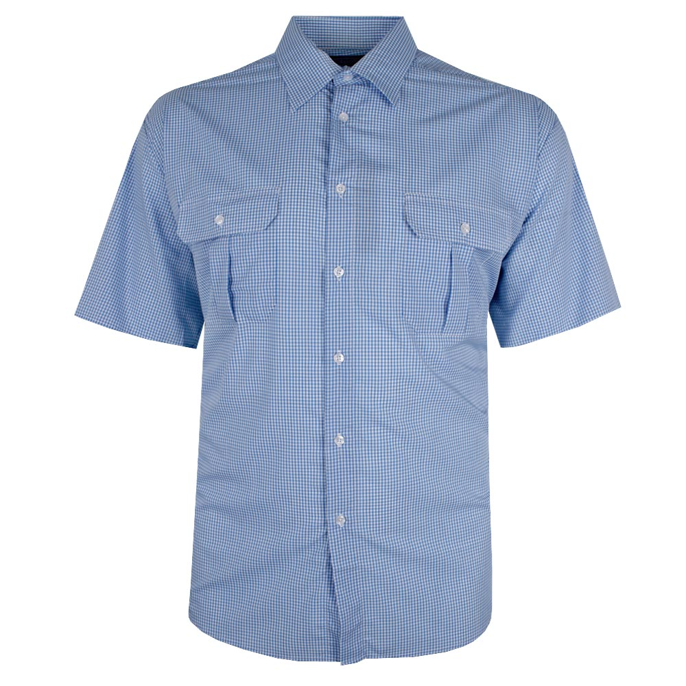 CIPOLLINI GINGHAM 2 POCKET S/S SHIRT