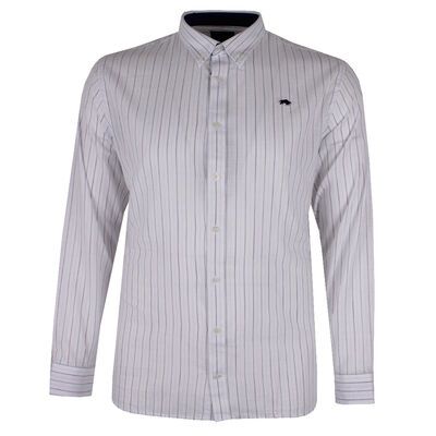 RAGING BULL CHALK STRIPE L/S SHIRT-shirts casual & business-KINGSIZE BIG & TALL