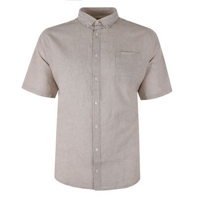 NORTH 56° NESSO LINEN BLEND S/S SHIRT-sale clearance-KINGSIZE BIG & TALL