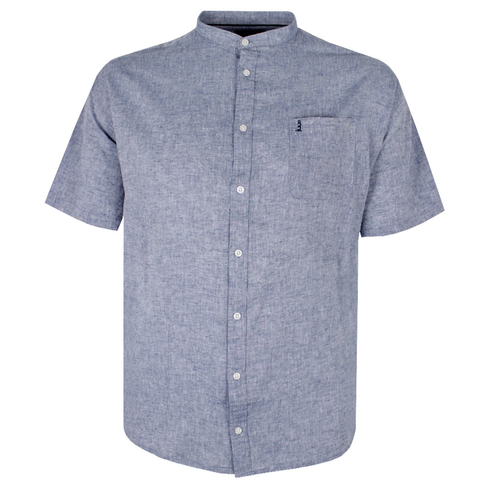 NORTH 56° MANDERIN LINEN BLEND S/S SHIRT