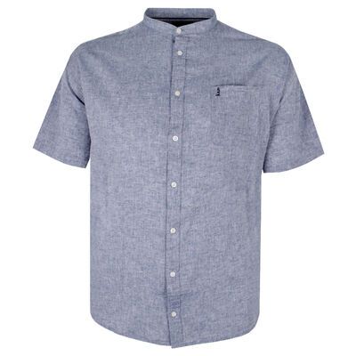 NORTH 56° MANDERIN LINEN BLEND S/S SHIRT-shirts casual & business-KINGSIZE BIG & TALL