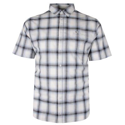 NORTH 56° PLAID CHECK S/S SHIRT-sale clearance-KINGSIZE BIG & TALL