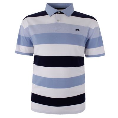 RAGING BULL BIRDSEYE STRIPE POLO-sale clearance-KINGSIZE BIG & TALL