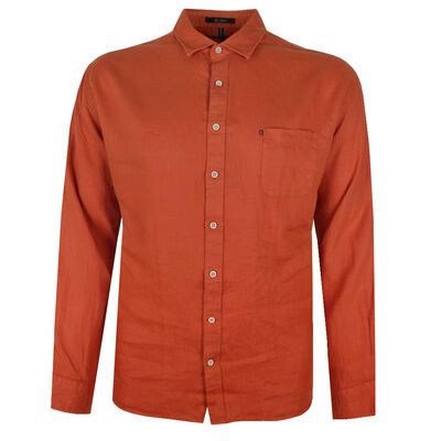 PILBARA 055 LINEN L/S SHIRT-new arrivals-KINGSIZE BIG & TALL