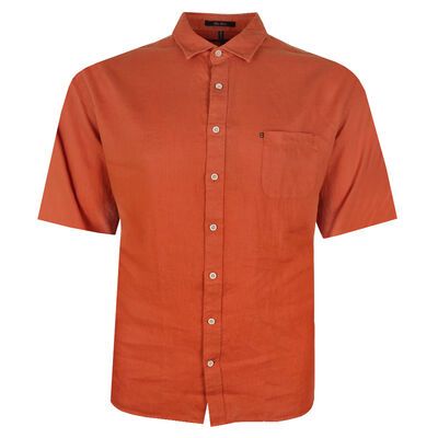 PILBARA 55S LINEN S/S SHIRT-sale clearance-KINGSIZE BIG & TALL