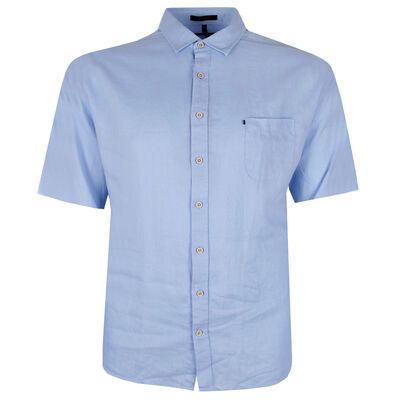 PILBARA 55S LINEN S/S SHIRT-sale clearance-KINGSIZE BIG & TALL