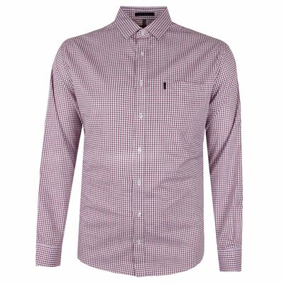 PILBARA C114 GINGHAM CHECK L/S SHIRT-new arrivals-KINGSIZE BIG & TALL