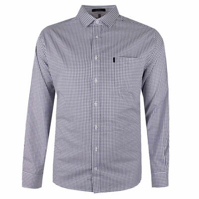 PILBARA C114 GINGHAM CHECK L/S SHIRT-new arrivals-KINGSIZE BIG & TALL