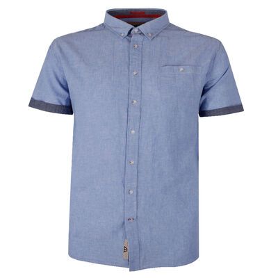 DUKE HAZELWOOD LINEN BLEND S/S SHIRT-sale clearance-KINGSIZE BIG & TALL