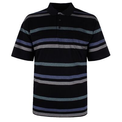 BERTINI 026 POCKET STRIPE POLO-shirts-KINGSIZE BIG & TALL