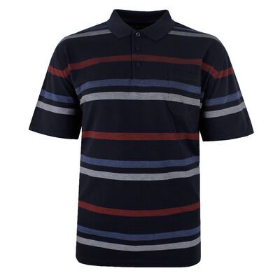 BERTINI 026 POCKET STRIPE POLO-new arrivals-KINGSIZE BIG & TALL