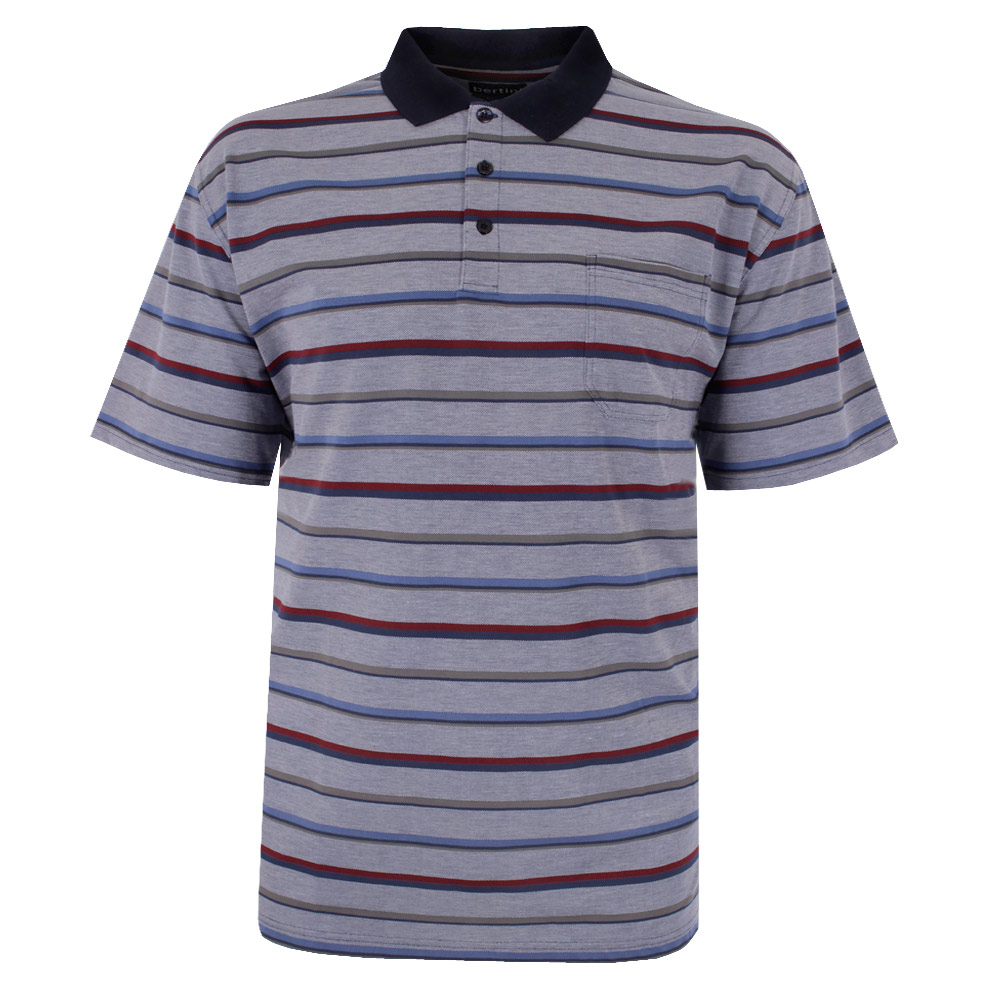 BERTINI FRANK STRIPE POCKET POLO