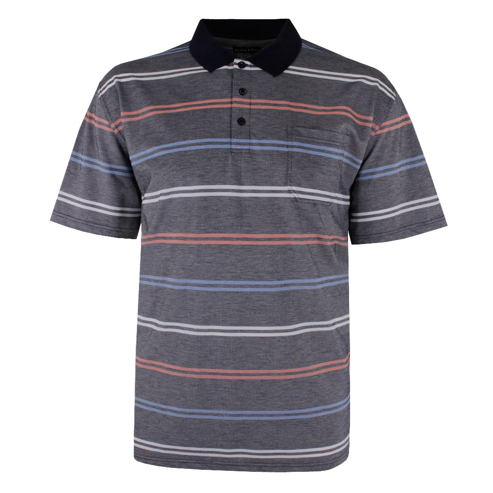 BERTINI CORAL STRIPE POLO