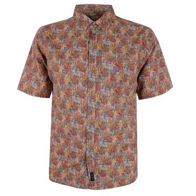 CIPOLLINI ORANGE TROPICAL S/S SHIRT-sale clearance-KINGSIZE BIG & TALL