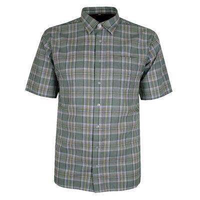 PERRONE DUTCH PLAID LINEN MIX S/S SHIRT-sale clearance-KINGSIZE BIG & TALL