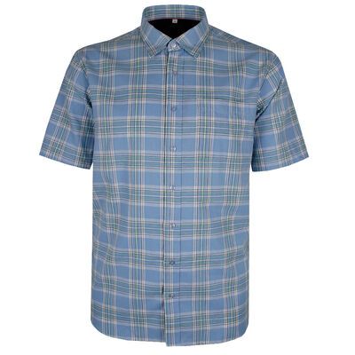 PERRONE 294 CHECK LINEN BLEND S/S SHIRT-new arrivals-KINGSIZE BIG & TALL