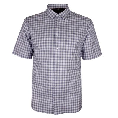 PERRONE GINGHAM HOUNDSTOOTH MIX  S/S SHIRT -sale clearance-KINGSIZE BIG & TALL