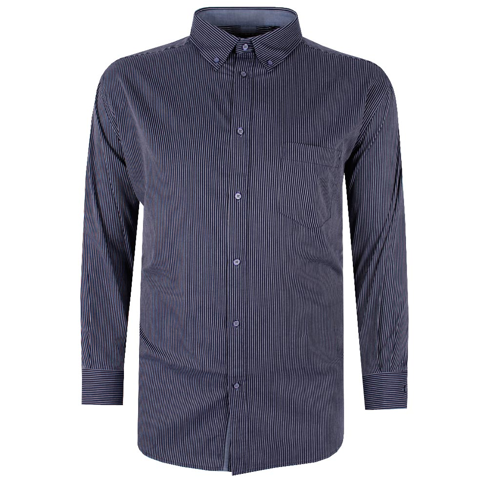 KAM DENIM STRIPE L/S SHIRT