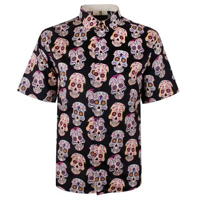 KAM GHOST SKULL S/S SHIRT-new arrivals-KINGSIZE BIG & TALL