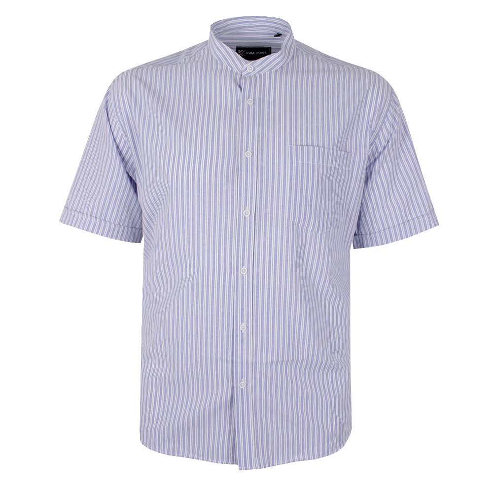 KAM POCKET NERO COLLAR S/S SHIRT