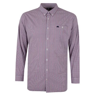 RAGING BULL POCKET GINGHAM L/S SHIRT-new arrivals-KINGSIZE BIG & TALL