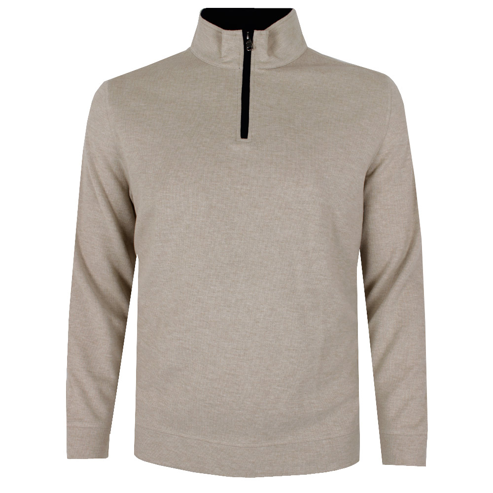 GAZMAN FRENCH RIBBED KNIT ZIP TOP